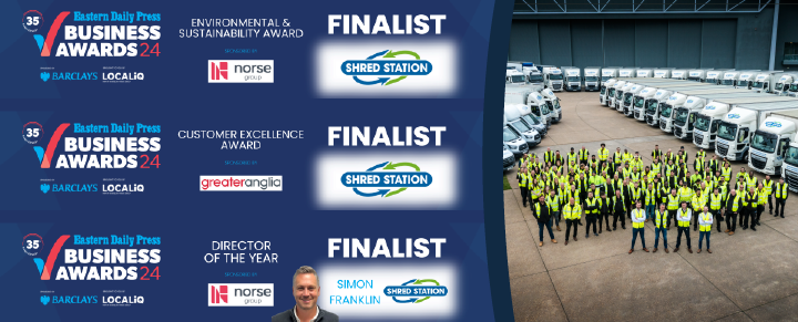 Shred Station named finalists in three EDP Business Awards